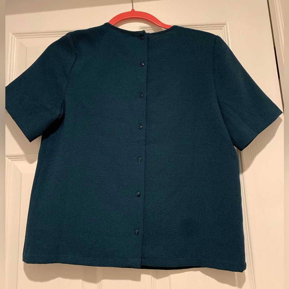 Button Up (back), Forever 21, S, green/blue
